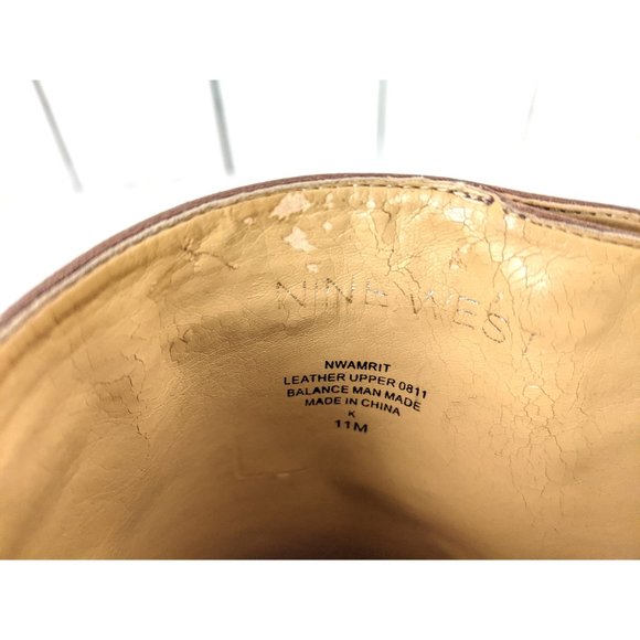 Nine West brown tall rounded toe high heel boots - Picture 9 of 9